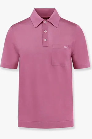 Gucci Silk polo shirt with lateral intarsia - - gender_Man