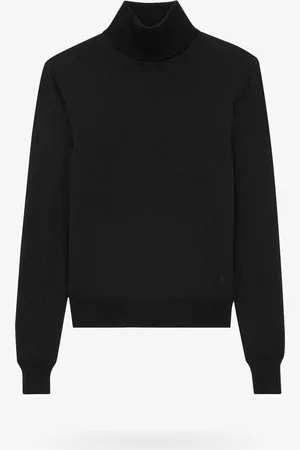 Saint Laurent Sustainable wool sweater with embroidered monogram - - gender_Woman