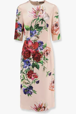 Dolce & Gabbana Satin dress with iconic floral print - - gender_Woman