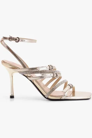 Pinko Lisa leather sandals with rhinestone strap detail - - gender_Woman