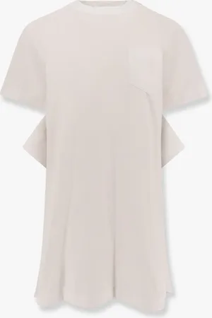 SACAI Dress with draped cotton inserts on the back - - gender_Woman