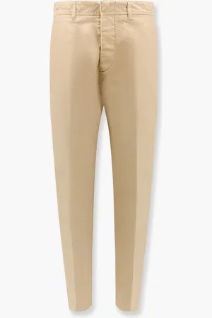 Tom Ford Cotton trosuer with leather logo patch - - gender_Man