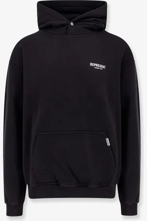 Represent Cotton sweatshirt with frontal and back logo - - gender_Man