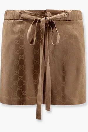 Gucci Viscose blend shorts with allover gg logo - - gender_Woman
