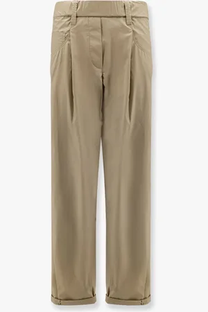 Brunello Cucinelli Cotton trousers with Monili detail - - gender_Woman
