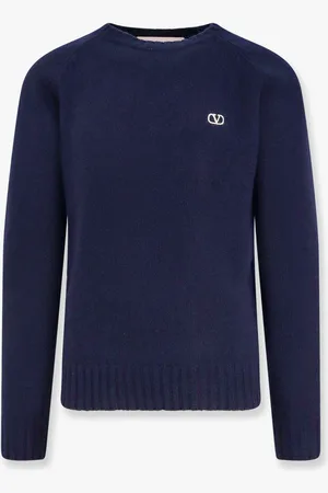 VALENTINO Virgin wool sweater with vlogo embroidery - - gender_Man