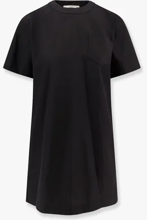 SACAI Dress with draped cotton inserts on the back - - gender_Woman
