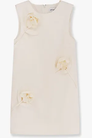 Self-Portrait Satin dress with 3d flowers - - gender_Woman