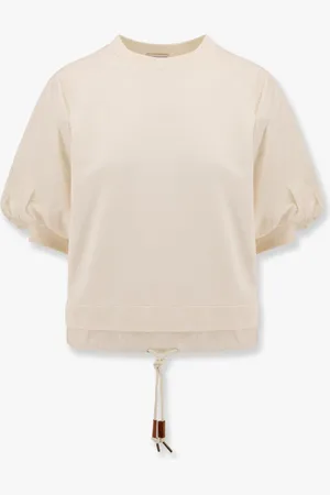 Moncler Cotton and nylon t-shirt with puffed sleeves - - gender_Woman