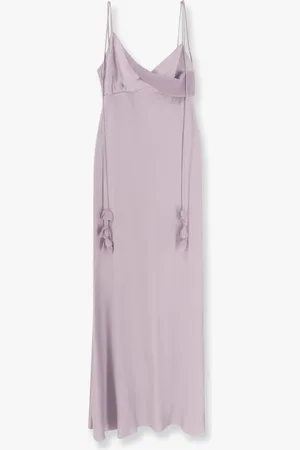 Self-Portrait Satin long dress with floral details - - gender_Woman