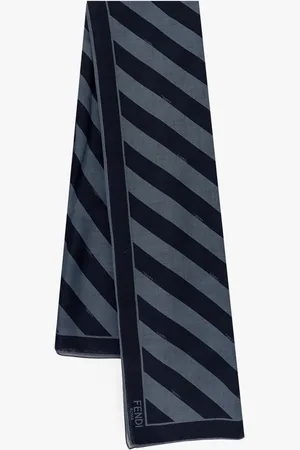 Fendi Diagonal striped silk and wool maxi shawl - - gender_Woman