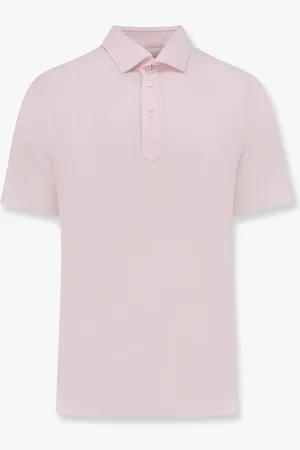 Brunello Cucinelli Cotton and linen polo shirt with classic collar - - gender_Man