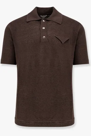 Bottega Veneta Light linen and cotton polo shirt with triangle detail - - gender_Man