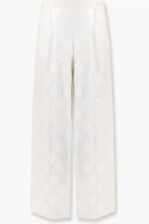 Fendi Jacquard silk trouser with floral motif - - gender_Woman