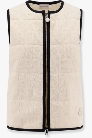 Moncler Padded cotton blend vest with all-over logo - - gender_Woman