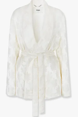Fendi Jacquard silk blazer with floral motif - - gender_Woman