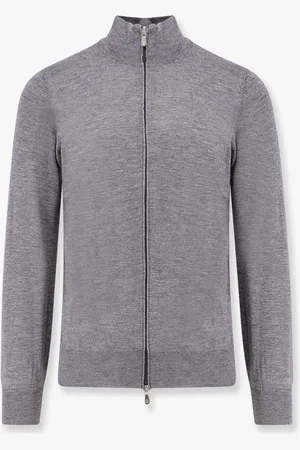 Brunello Cucinelli Cashmere and silk cardigan with zip - - gender_Man