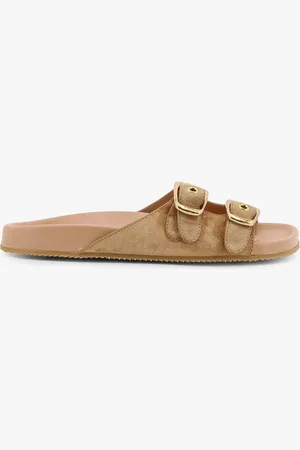 Chloé Polly suede sandals with gold metal buckles - - gender_Woman