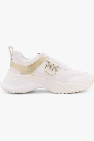 Pinko Ariel 02 leather sneakers with lateral love birds logo - - gender_Woman