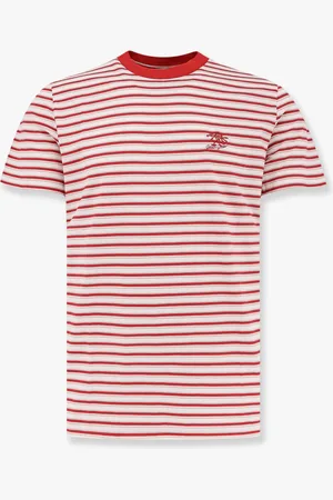 Golden Goose Striped cotton t-shirt with logo - - gender_Man
