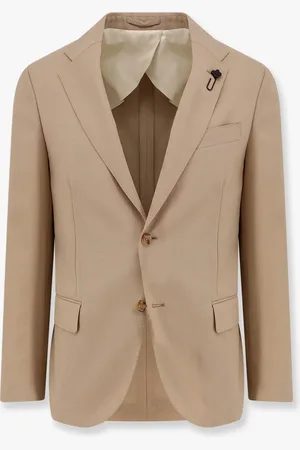 LARDINI Wool blazer with iconic brooch - - gender_Man