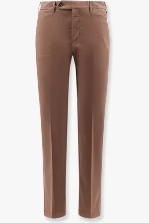 PT Torino Stretch cotton trouser with logo metal charm - - gender_Man