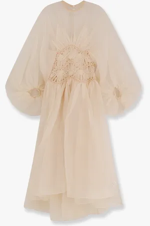 ZIMMERMANN Illuminate tulle dress with embroidery and drapery - - gender_Woman