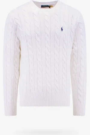 Ralph Lauren Cable knit cotton sweater with iconic logo - - gender_Man