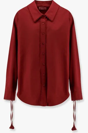 Gucci Cotton popeline shirt with ties and laces profiles - - gender_Woman