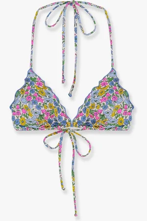 MC2 SAINT BARTH Sagittarius bikini top with poppy and daisy print - - gender_Woman