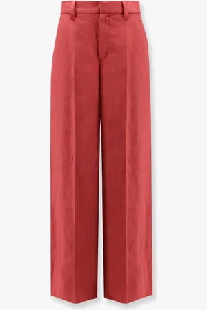 Brunello Cucinelli Hemp and linen trousers with Monili detail - - gender_Woman