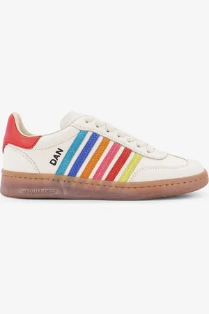 Dsquared2 Boxer Summer Lovers leather sneakers with multicolor stripes - - gender_Woman