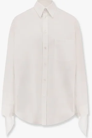 Balenciaga Oversize cotton shirt with knotted details - - gender_Woman