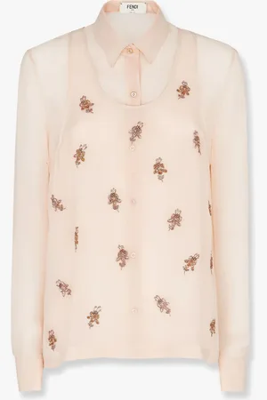 Fendi Georgette top with rhinestones and sequins embroidery - - gender_Woman