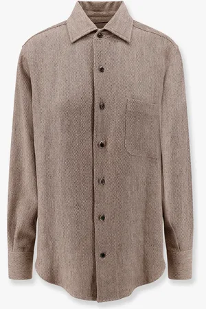 Loro Piana André linen shirt with herringbone motif - - gender_Woman