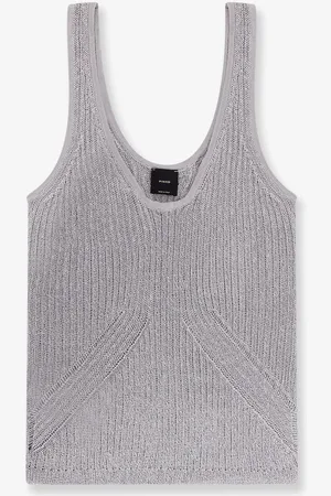 Pinko Noha viscose and metallized fibre tank top - - gender_Woman