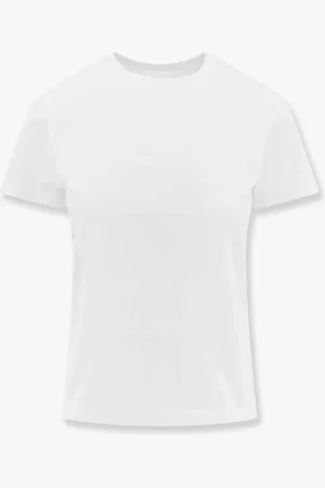 Moncler Cotton t-shirt with lurex logo embroidery - - gender_Woman