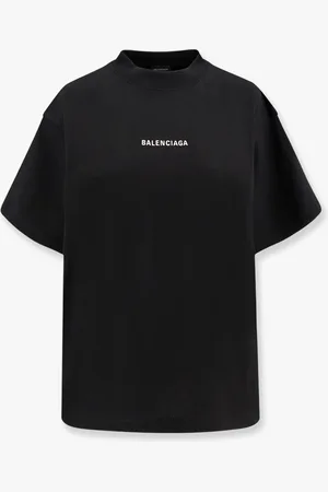 Balenciaga Cropped t-shirt with logo embroidery - - gender_Woman