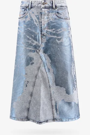 Diesel Denim skirt with laminated print - - gender_Woman