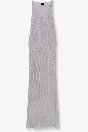 Pinko Nelson viscose and metallised fibre long dress - - gender_Woman