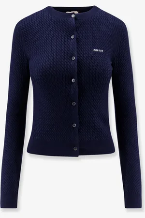 Miu Miu Cable-knit cachemire blend cardigan - - gender_Woman