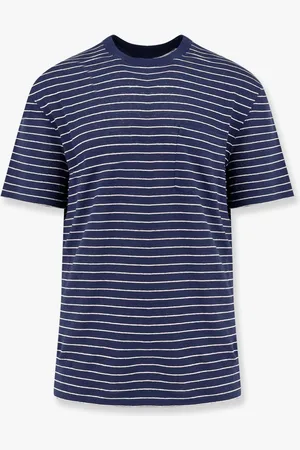 Brunello Cucinelli Striped linen stretch jersey t-shirt - - gender_Man