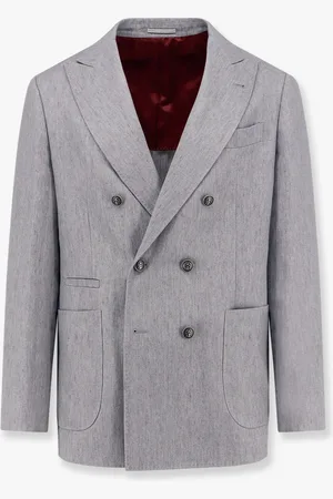 Brunello Cucinelli Double-breasted linen blazer - - gender_Man