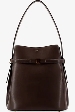 Totême Leather bucket bag with frontal strap - - gender_Woman