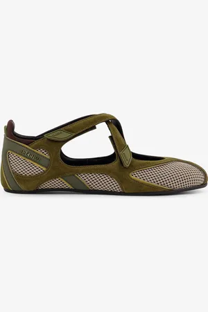 The Attico Floor 01 mesh and suede Ballerinas Flat - - gender_Woman