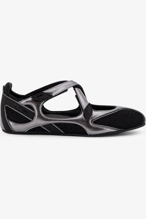 The Attico Floor 01 mesh and leather Ballerinas Flat - - gender_Woman