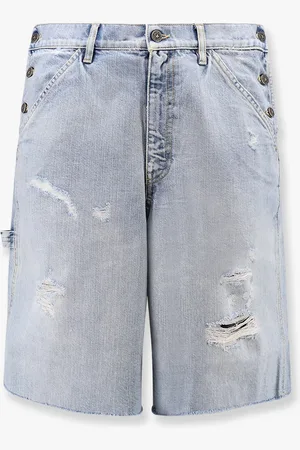 Golden Goose Mike denim short pants with iconic detail - - gender_Man
