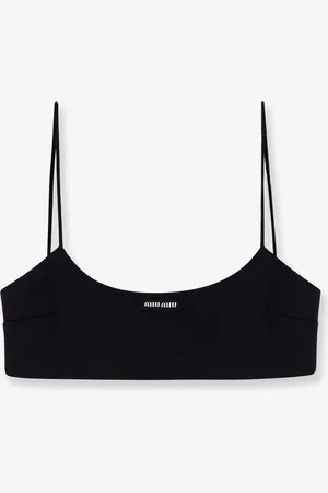 Miu Miu Nylon top with logo patch - - gender_Woman