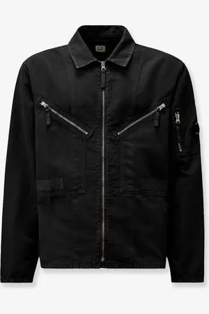 C.P. Company Cotton and linen shirt with zip closure - - gender_Man