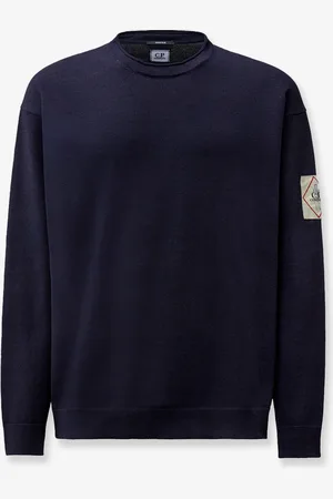 C.P. Company Cotton sweater with Logo patch - - gender_Man